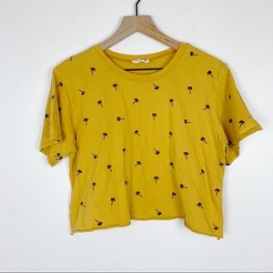 Palm tree cropped tee size medium
